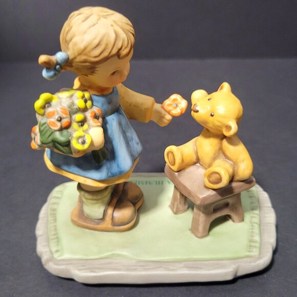 Goebel Hummel figurine With Love, Girl and Teddy Bear - Picture 1 of 7
